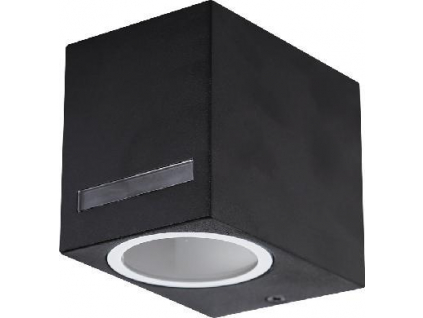 Černé venkovní malé hranaté nástěnné osvětlení