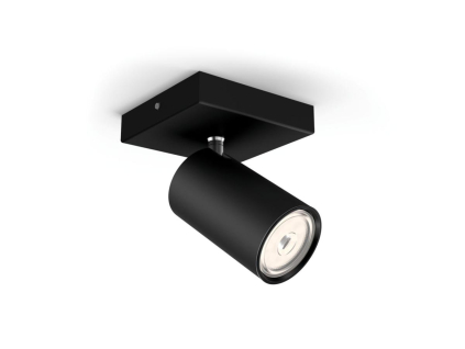 Philips LED bodove přisazené svítidlo GU10 10W denní bílá černé Kosipo 50591/30/PN