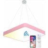 Závěsný Růžový LED panel 400x400mm 24W smart CCT s ovladačem