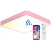 Růžový LED panel 400x400mm 24W smart CCT s ovladačem