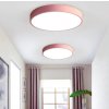 Růžový stropní LED panel 400mm 24W denní bílá s čidlem