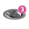 VÝKLOPNÝ PODHLED KULATÝ 3LED stříbrná (aluminium) 3 LED 3,5W studená bílá