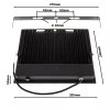 LED reflektor FM150W černý 150W, Studená bílá 150W černá