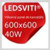 LED panel 600x600mm 40W