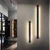 Černé LED moderní nástěnné svítidlo strip 240cm/9cm IP65 s čidlem