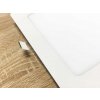 Bílý vestavný LED panel 166x166mm 12W denní bílá 24V