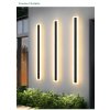 Černé LED moderní nástěnné svítidlo strip P 150cm/8cm