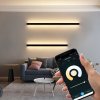 SMART Černé LED moderní nástěnné svítidlo strip 45W Z 150cm/8cm IP20 CCT
