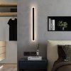 Černé LED moderní nástěnné svítidlo strip P 150cm/8cm s čidlem