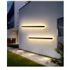 Černé LED moderní nástěnné svítidlo strip P 150cm/8cm s čidlem
