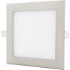 Matný chrom vestavný LED panel 90x90mm 3W denní bílá