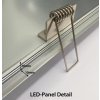 Stmívatelný stříbrný vestavný LED panel 600x1200mm 72W denní bílá