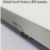 Stmívatelný stříbrný vestavný LED panel 600x1200mm 72W denní bílá
