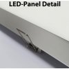 Stmívatelný stříbrný vestavný LED panel 300x1200mm 48W denní bílá