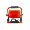 Oranžový LED reflektor se stojanem 50W denní bílá