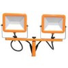 Oranžový LED reflektor s teleskopickým stojanem 2x30W denní bílá