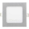 Stmívatelný stříbrný vestavný LED panel 120x120 mm 6W studená bílá