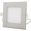 Stmívatelný chromový vestavný LED panel 120x120mm 6W denní bílá