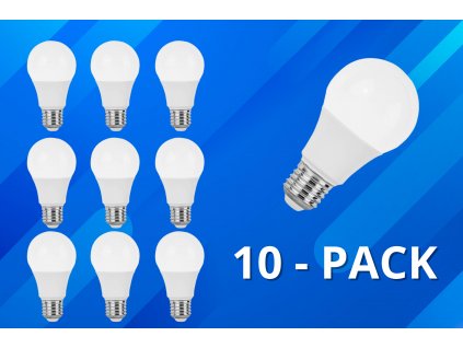 LED žárovka E27-15W-3000K-A65 - BALENÍ 10 KUSŮ-teplá bílá