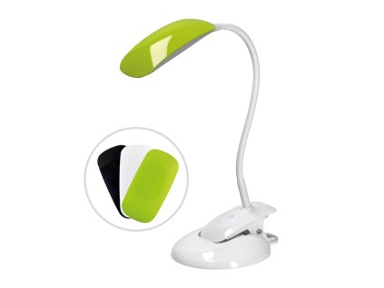 Solight LED stmívatelná lampička 2v1, podstavec i klip, 5W 4000K, 3 barevné kryty (Barevná teplota (К) 4000 K, Barva krytu Vícebarevná)