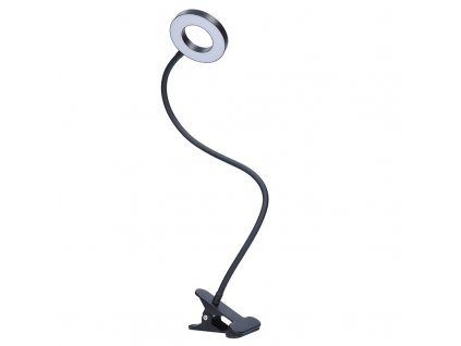 Solight LED stmívatelná stolní lampička s klipem, 300lm, nastavitelná teplota světla, USB (Barevná teplota (К) 3000-6000 K, Barva krytu Černá)