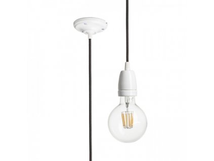 RENDL FABIO závěsná sada černá porcelán 230V LED E27 15W (Barva / Materiál porcelán, Barva Černá)