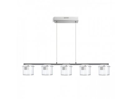 RENDL ESTRA V závěsná bílá čiré sklo 230V LED 5x5W 3000K (Barva / Materiál čiré sklo, Barva Bílá)