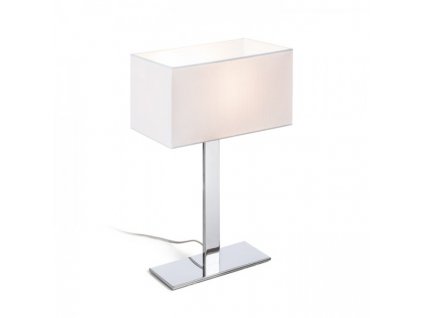 RENDL PLAZA M stolní bílá chrom 230V LED E27 15W (Barva Bílá)