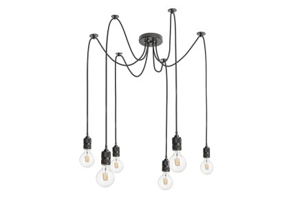 RENDL CINDY VI závěsná černá 230V LED E27 6x15W (Barva Černá)