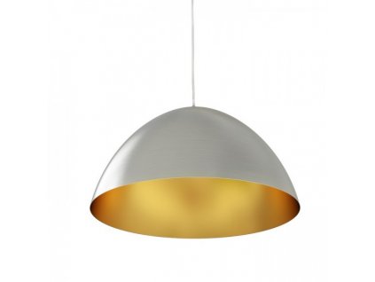 RENDL MERYLYN 48 závěsná česaný hliník/zlatý lak 230V LED E27 15W (Barva / Materiál česaný hliník/zlatý lak)