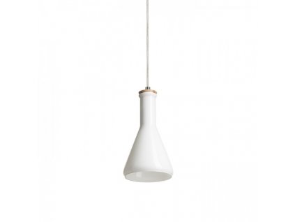 RENDL PULIRE CON závěsná opálové sklo/dřevo/chrom 230V LED E14 6W (Barva / Materiál opálové sklo, dřevo, chrom)