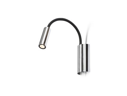 RENDL SHOW nástěnná černá chrom 230V LED 3W 3000K (Barva / Materiál chrom)