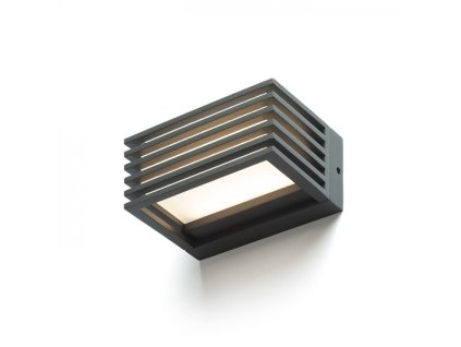 RENDL CLAIRE 14 nástěnná antracitová mléčný akryl 230V LED 6W IP54 3000K (Barva / Materiál mléčný akryl)