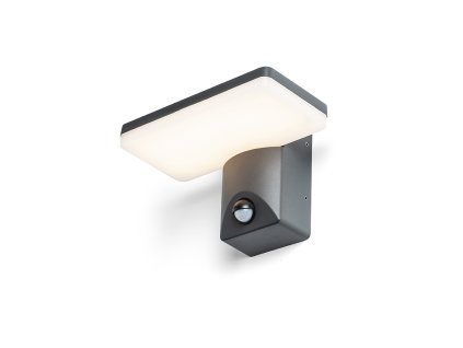 Rendl - Nástěnná LED svítidla 230V LED 12W IP65 3000K RINA PIR - antracitová