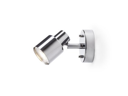 RENDL VALTO I nástěnná chrom 230V GU10 LED 5W IP44 (Barva / Materiál chrom)