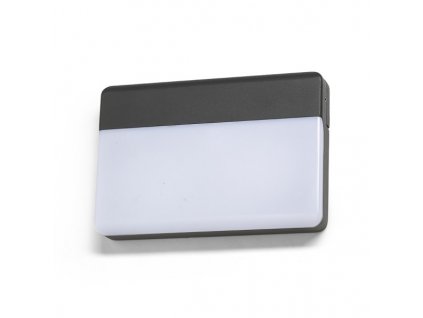 RENDL GAVIN nástěnná antracitová mléčný akryl 230V LED 13W IP65 3000K (Barva / Materiál mléčný akryl, Barva Šedá)