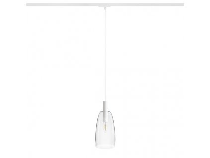 RENDL BELLINI L E14 pro jednookr. lištu závěsná bílá čiré sklo 230V LED E14 15W (Barva / Materiál čiré sklo, Barva Bílá)