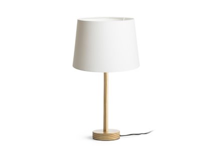 RENDL MAUI/AMBITUS 30 stolní Polycotton bílá/dřevo 230V LED E27 15W (Barva / Materiál Polycotton bílá, dřevo)