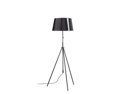 RENDL R14066 LUTON/RIDICK stojanová lampa, dekorativní lesklá černá zlatá fólie/černá/kov (Barva / Materiál zlatá fólie, černá, kov, Barva Černá)