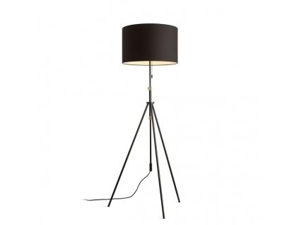 RENDL R14068 LUTON/RON stojanová lampa, dekorativní Polycotton černá/černá/kov (Barva / Materiál Polycotton černá, černá, kov)