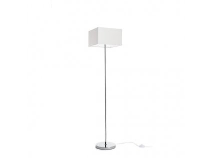 RENDL R14085 NYC/TEMPO stojanová lampa, dekorativní Polycotton bílá/chrom (Barva / Materiál Polycotton bílá, chrom)