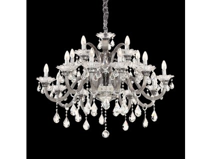 Ideal Lux COLOSSAL – luxusní křišťálový lustr 15x E14, chrom