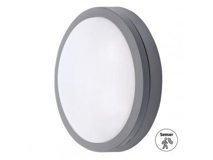 Solight LED venkovní osvětlení se senzorem Siena, šedé, 20W, 1500lm, 4000K, IP54, 23cm (Barevná teplota (К) 4000 K, Barva krytu Šedá, Stupeň krytí (IP) IP54)