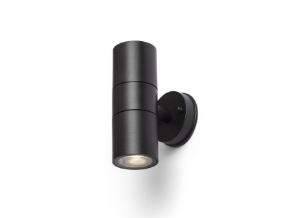 RENDL SORANO II nástěnná černá plast 230V LED GU10 2x8W IP44 (Barva / Materiál plast)