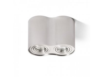 RENDL MILANO II stropní česaný hliník 230V GU10 2x35W (Barva / Materiál česaný hliník)