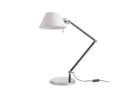 RENDL MONTANA stolní bílá/černá chrom 230V LED E27 11W (Barva / Materiál chrom, Barva Bílá)
