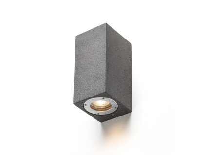 RENDL KANE II nástěnná beton/dekor tmavý granit 230V LED GU10 2x5W IP65 (Barva / Materiál beton, dekor tmavý granit)