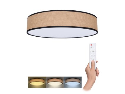 Solight LED osvětlení s dálkovým ovladačem Brownie, 48W, 3360lm, 40cm, změna chromatičnosti, stmívatelné