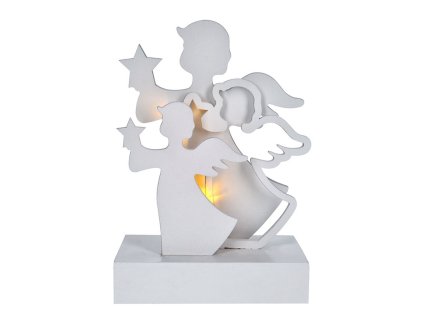 Solight LED andělé, dřevo, bílá barva, 2x AA (Barevná teplota Teplá bílá, Stupeň krytí (IP) IP20)