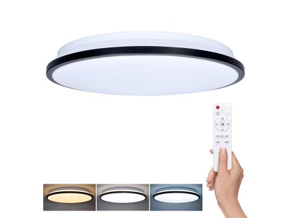 Solight LED osvětlení s dálkovým ovladačem Jamil, 48W, 3360lm, 40cm, změna chromatičnosti, stmívatelné